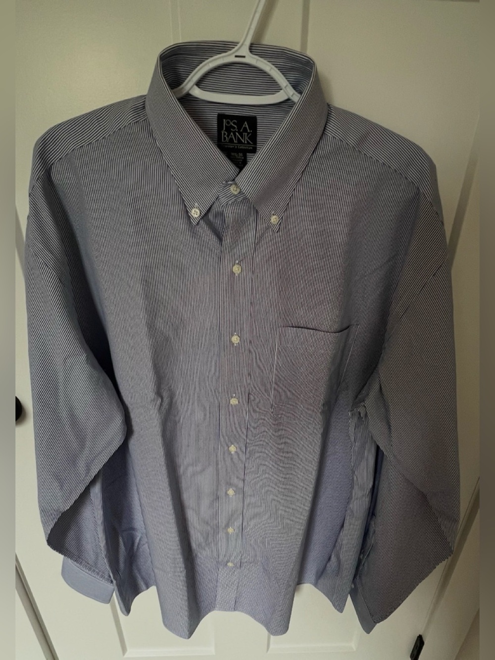 Jos. A. Bank Traveler’s Collection Blue Striped Dress Shirt - 16.5 x 36 NWOT